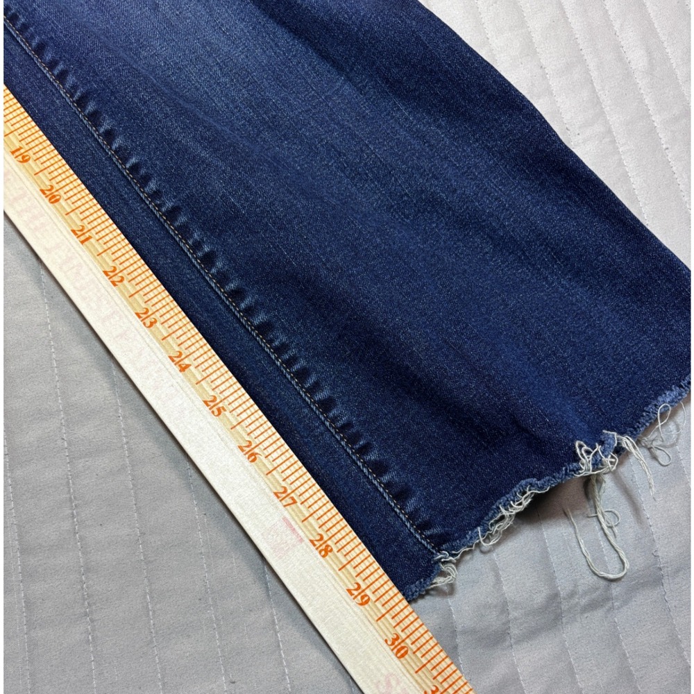 Lauren Ralph Lauren Jeans Womens 10 Dark Wash Raw Hem Bootcut Stretch Denim - Picture 11 of 11